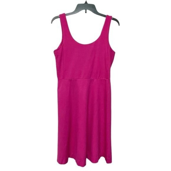 J. Crew A-Line Sleeveless Dress in Bright Pink Berry Size M - Picture 4 of 12